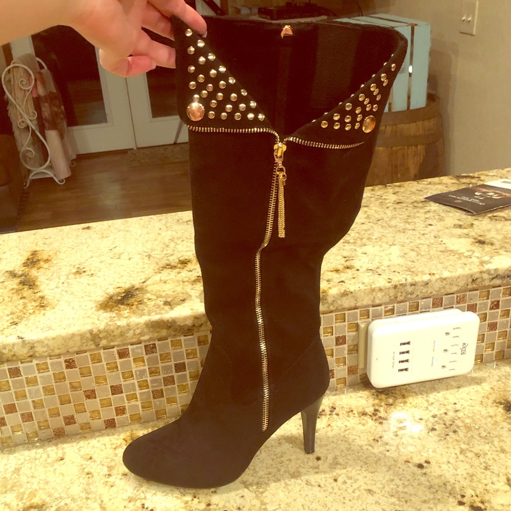 Gold and Black Italina Boot